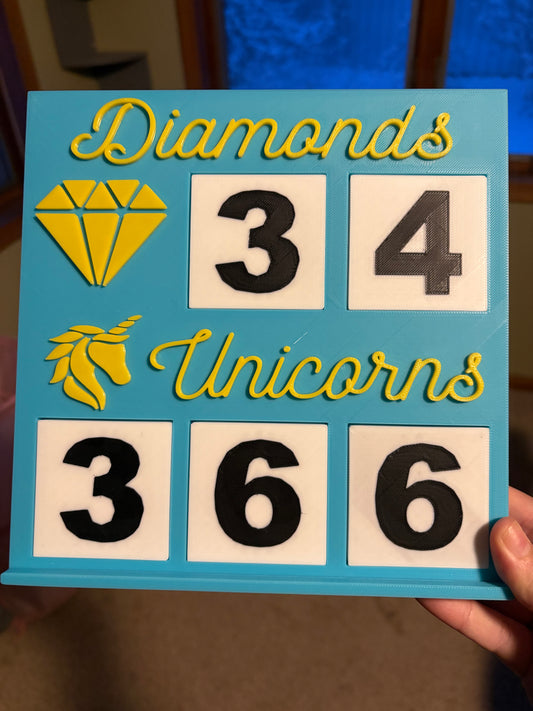 Diamonds and Unicorns Board
